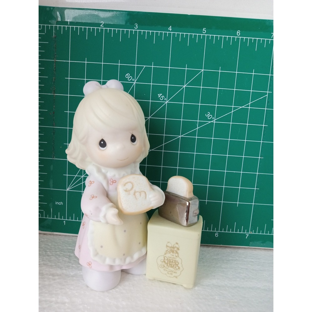 Precious Moments A Special Toast Figurine Girl with Toaster‎ 1997